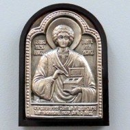 Авто икона арка Ц. Пантелеймон ( серебрение, скотч)