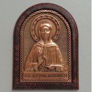 Авто икона арка Матрона (медь, скотч)