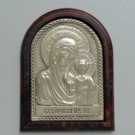 Авто икона арка Казанская ( серебрение, скотч)