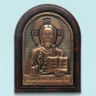 Авто икона арка Спаситель (медь, скотч)