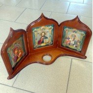 Иконостас тройной зел.(дерево,лак)