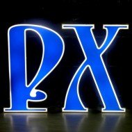 Комплект свет. букв РХ большие