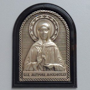 Авто икона арка Матрона (серебрение, скотч)