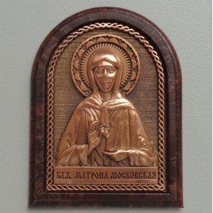 Авто икона арка Матрона (медь, скотч)
