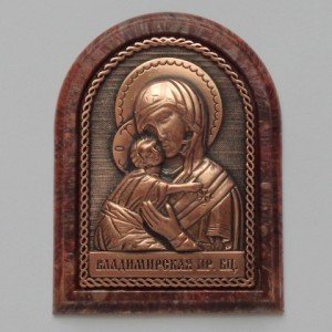 Авто икона арка Владимирская (медь, скотч)